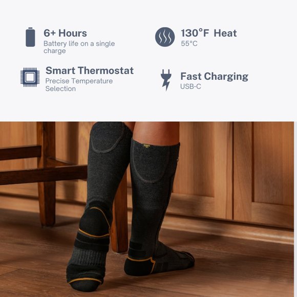 Smart Heated Socks - Picture 2 of 8